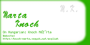 marta knoch business card